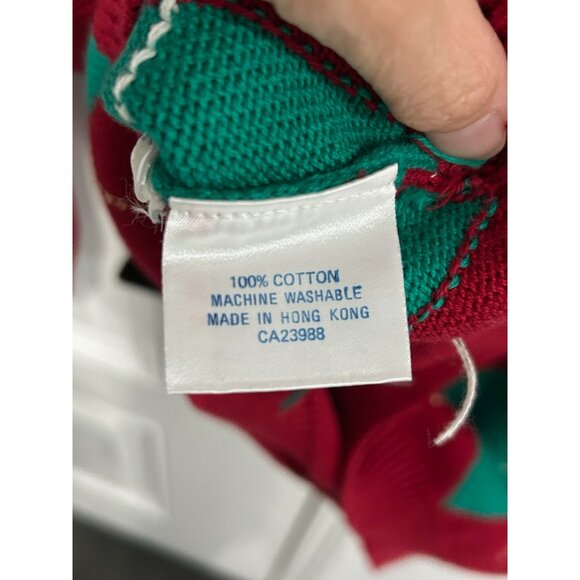 Vintage Pringle Argyle Crewneck Pullover Sweater Red Green Sz Small Knitwear - Picture 6 of 10